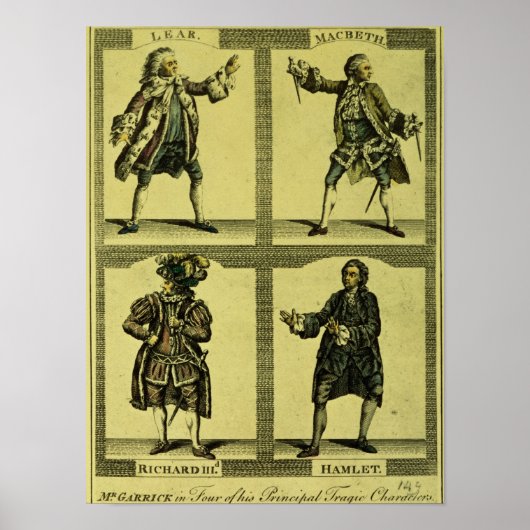 4つの悲劇的な役割 ポスター (正面)