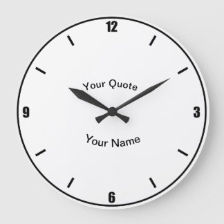 4つの数値と垂直の標準数値 ラージ壁時計