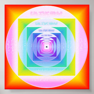 4つの時計塔のエノキアンシギル ポスター