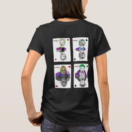 4つの未知数のピエロ猫のトランプ Tシャツ