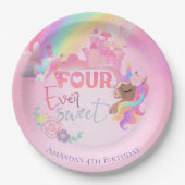 4つの永遠に甘い紙プレート ペーパープレート (正面)