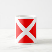 4つの海航海のアルファベット番号記号 コーヒーマグカップ (中央)