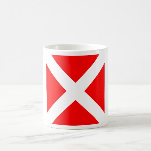 4つの海航海のアルファベット番号記号 コーヒーマグカップ (中央)