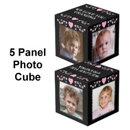 4つの画像を追加する私たちはあなたのおばあちゃんブラックピンク フォトキューブ