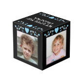 4つの画像を追加する私たちはおばあちゃんのブラックブルーが大好き フォトキューブ (裏面アングル)