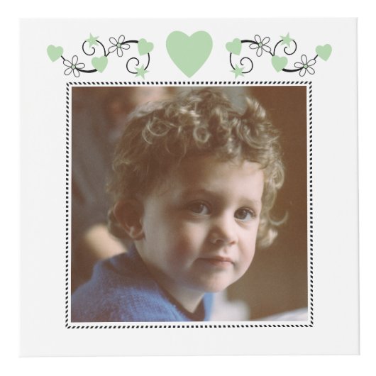 4つの画像を追加する私たちはおばあちゃんの緑を愛する フォトキューブ (正面)