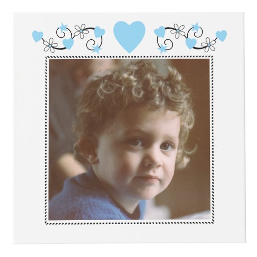 4つの画像を追加する私たちはおばあちゃんの青を愛する フォトキューブ (正面)