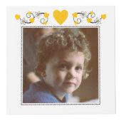 4つの画像を追加する私たちはおばあちゃんの黄色を愛する フォトキューブ (正面)