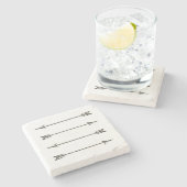 4つの矢はコースターに投石します ストーンコースター (横)