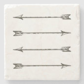 4つの矢はコースターに投石します ストーンコースター (正面)