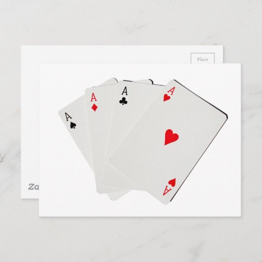 4つの種類のエース ポストカード (正面/裏面)