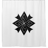 4つの稲妻ボルトと雷鳴 シャワーカーテン (正面)