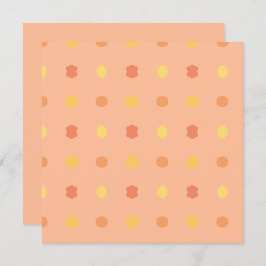 4つの空白のコーナーピーチイエロータイルパターン (正面/裏面)