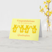 4つの組み合わせの誕生カード追加文字 カード (黄色い花)