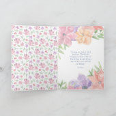 4つの花をパーソナライズ水彩母の日 カード (内部)