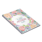 4つの花をパーソナライズ水彩母の日 ノートブック (右側)