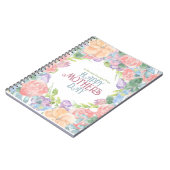 4つの花をパーソナライズ水彩母の日 ノートブック (左側)