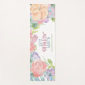 4つの花をパーソナライズ水彩母の日 ヨガマット (正面)