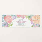 4つの花をパーソナライズ水彩母の日 ヨガマット (正面(横))