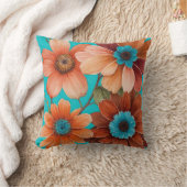 4つの花 クッション (ブランケット)