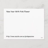 4つの葉のクローバーとの新年 シーズンポストカード (裏面)