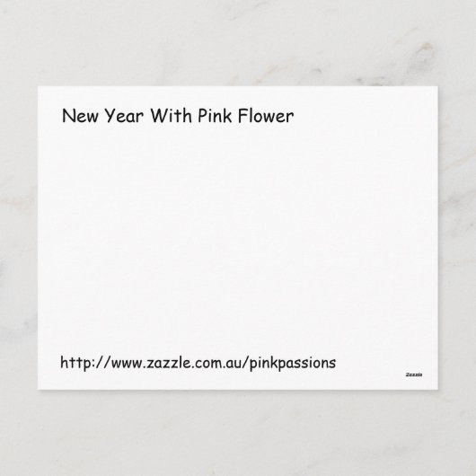 4つの葉のクローバーとの新年 シーズンポストカード (裏面)