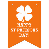 4つの葉のクローバーのSt patricks dayのカスタムで幸運なパーティー バンティングフラッグ (第2の旗)