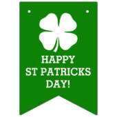 4つの葉のクローバーのSt patricks dayのカスタムで幸運なパーティー バンティングフラッグ (第1の旗)