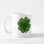 4つの葉のクローバー コーヒーマグカップ (左)