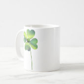 4つの葉のクローバー コーヒーマグカップ (正面左)