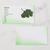 4つの葉のクローバー(シャムロック)のプロフィールカード 名刺 (正面/裏面)
