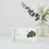 4つの葉のクローバー(シャムロック)のプロフィールカード 名刺 (スタンド正面)