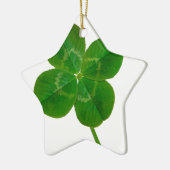 4つの葉のクローバー セラミックオーナメント (左)