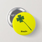 4つの葉のクローバー 缶バッジ (正面&裏面)