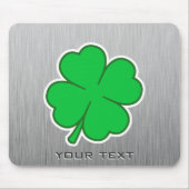 4つの葉のクローバー; 金属一見 マウスパッド (正面)