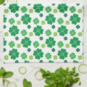 4つの葉のクローバーSt patricks day キッチンタオル (折り畳み)