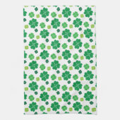 4つの葉のクローバーSt patricks day キッチンタオル (縦)