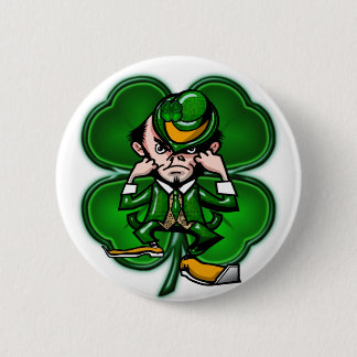 4つの葉のLeprechan戦いのボタン 缶バッジ