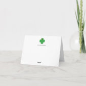 4つの葉クローバーとLadybug_St.パトリックの日 カード (裏面)