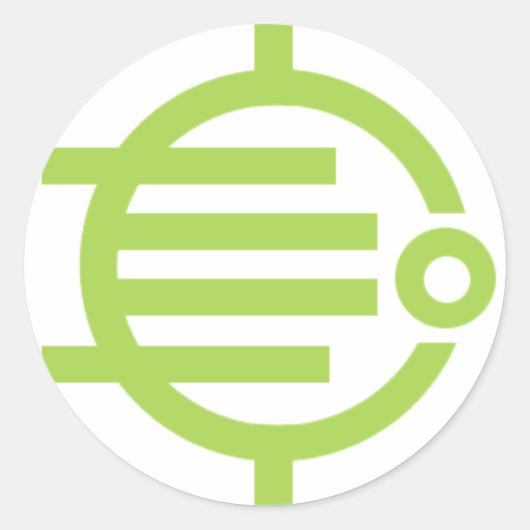 4つの葉丸印 ラウンドシール (正面)