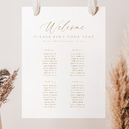 4つの表（ウェルカムシーティングチャート） ポスター