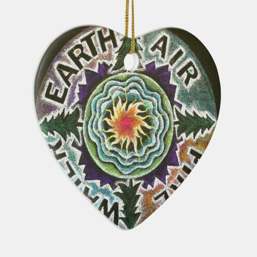 4つの要素の日曜日の曼荼羅 セラミックオーナメント (右)