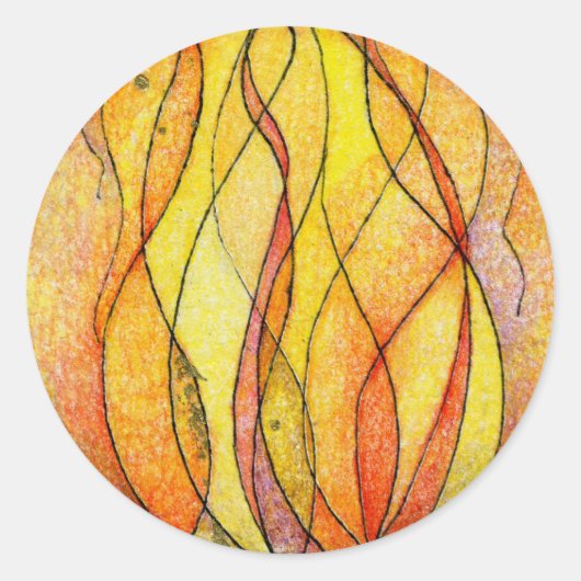 4つの要素の火災 ラウンドシール (正面)