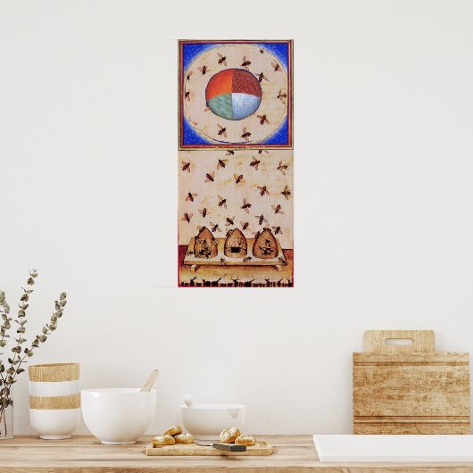 4つの要素を持つミツバチのダンス ポスター (キッチン)