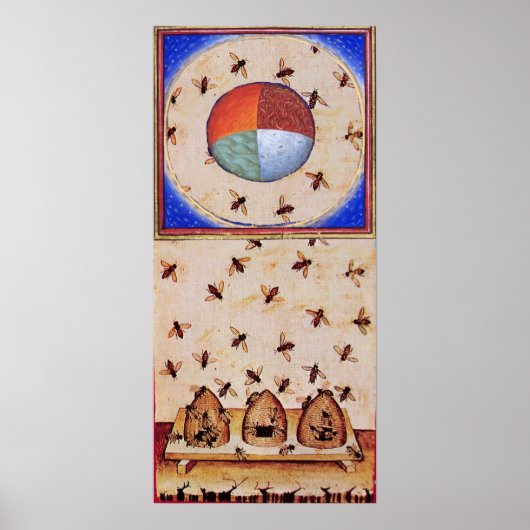 4つの要素を持つミツバチのダンス ポスター (正面)