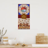 4つの要素を持つ蜂蜜のダンス、ワックスシール ポスター (キッチン)