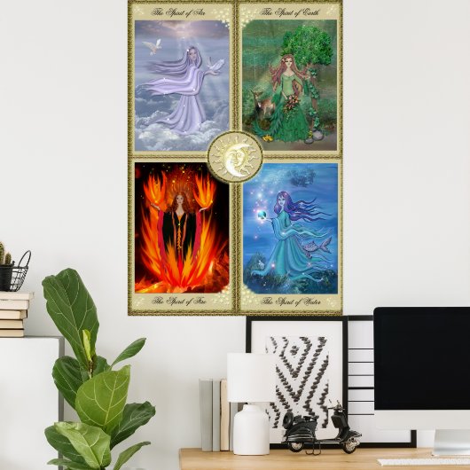 4つの要素 ポスター (ホームオフィス)