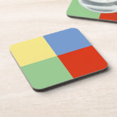 4つの要素（黄色い青色の赤い緑） コースター (左側)