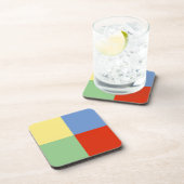 4つの要素（黄色い青色の赤い緑） コースター (右側)