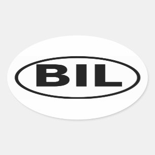 4つの計算、モンタナ"BIL " 楕円形シール